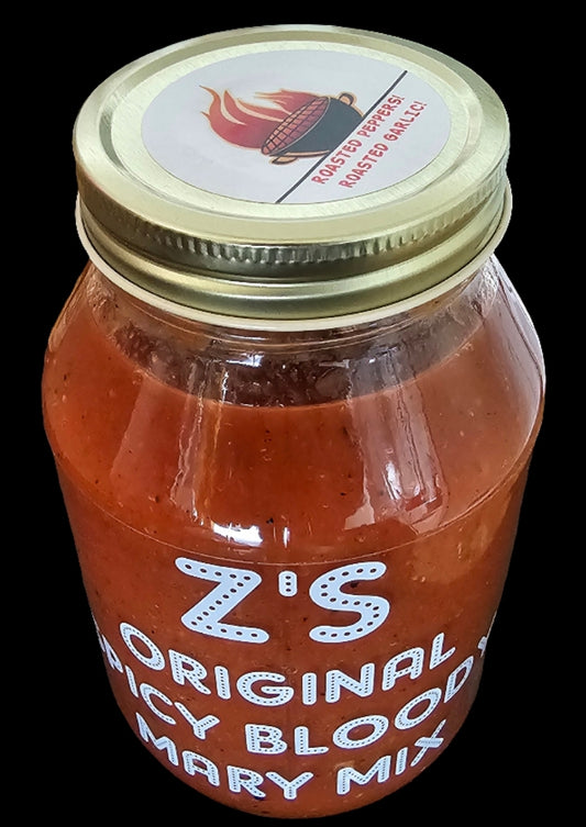 Bloody Mary Mix Spicy Roasted Blend Award Winning Thick Rich Flavor - Z's Hot Sauce