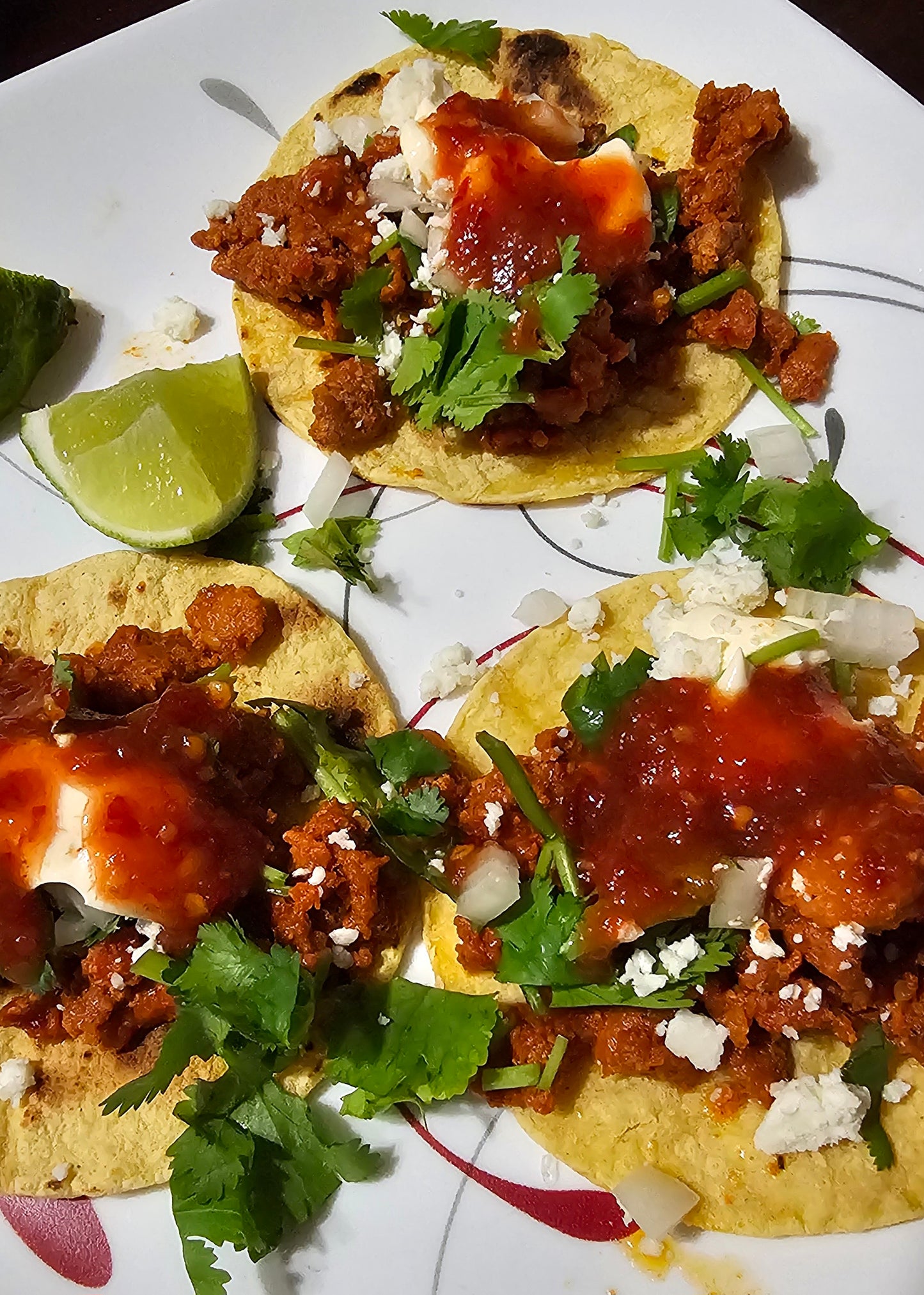 Homemade Street Tacos Slathered in Barrel Aged Pepper Sauce