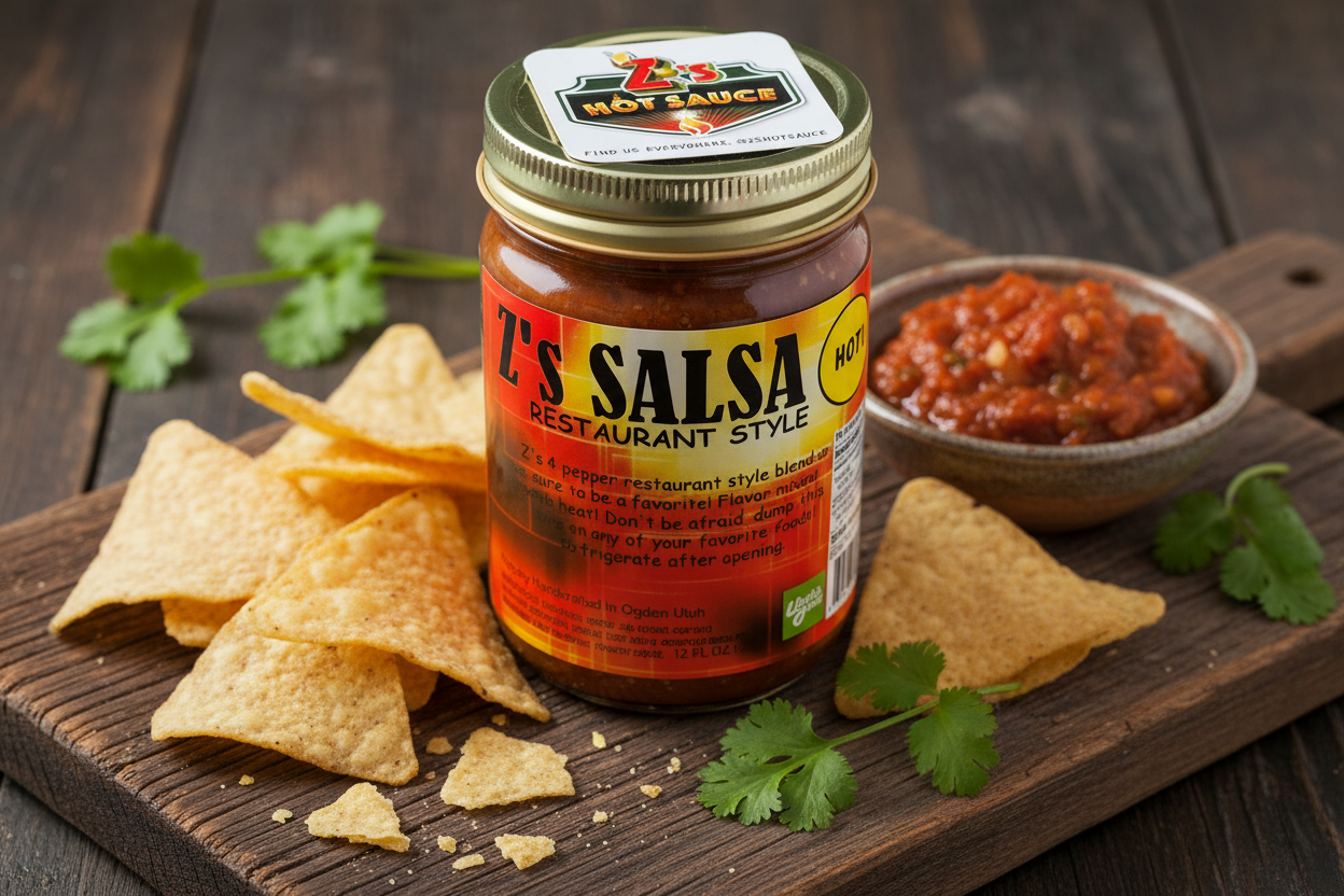 Salsa with Chips and Cilantro