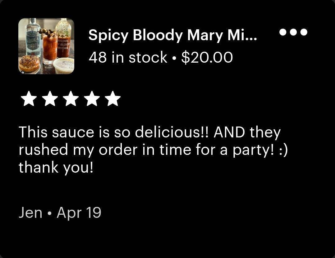 Bloody Mary Mix Spicy Double Gold Award Winner.
