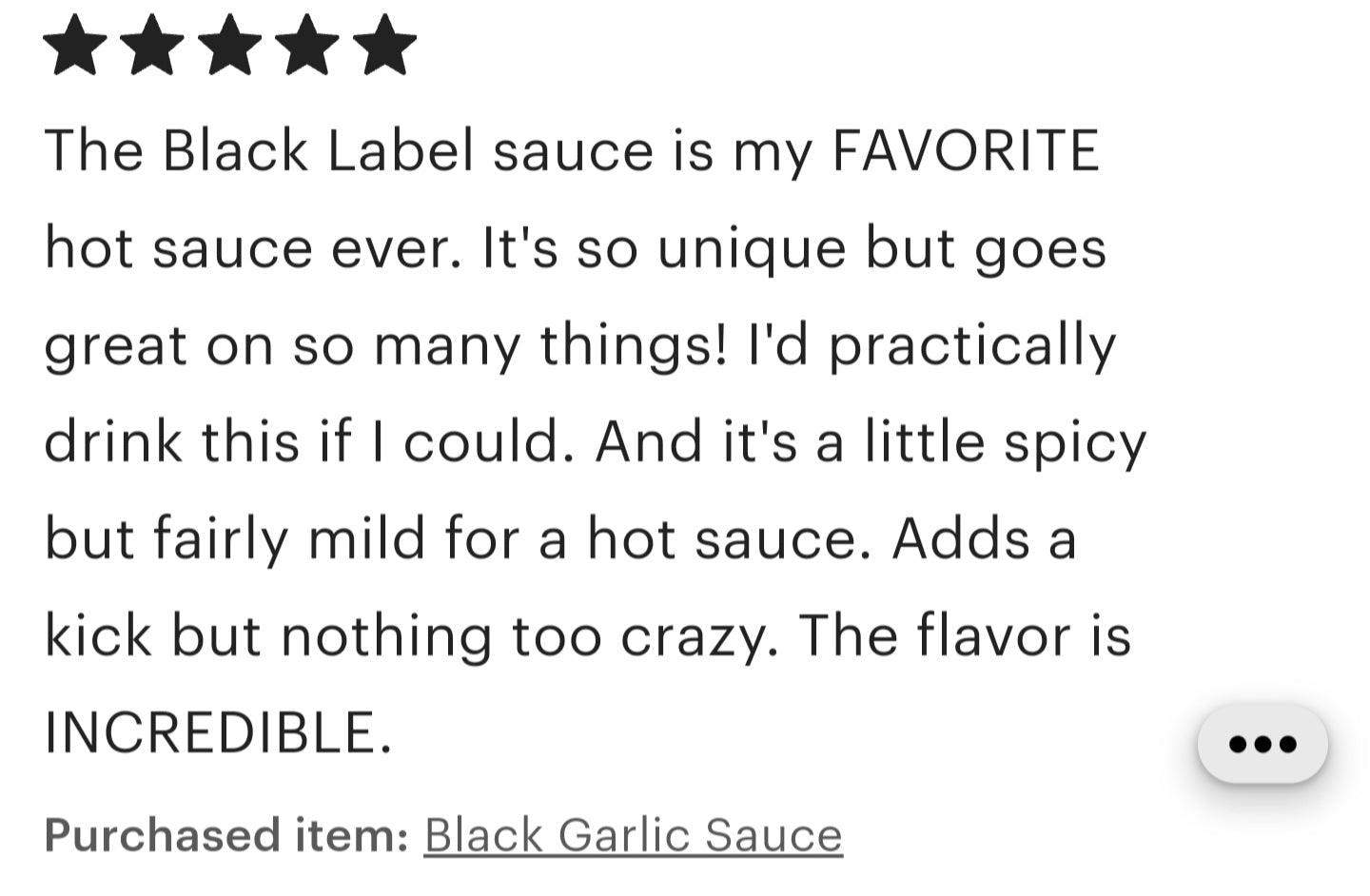 Black Garlic Sauce.