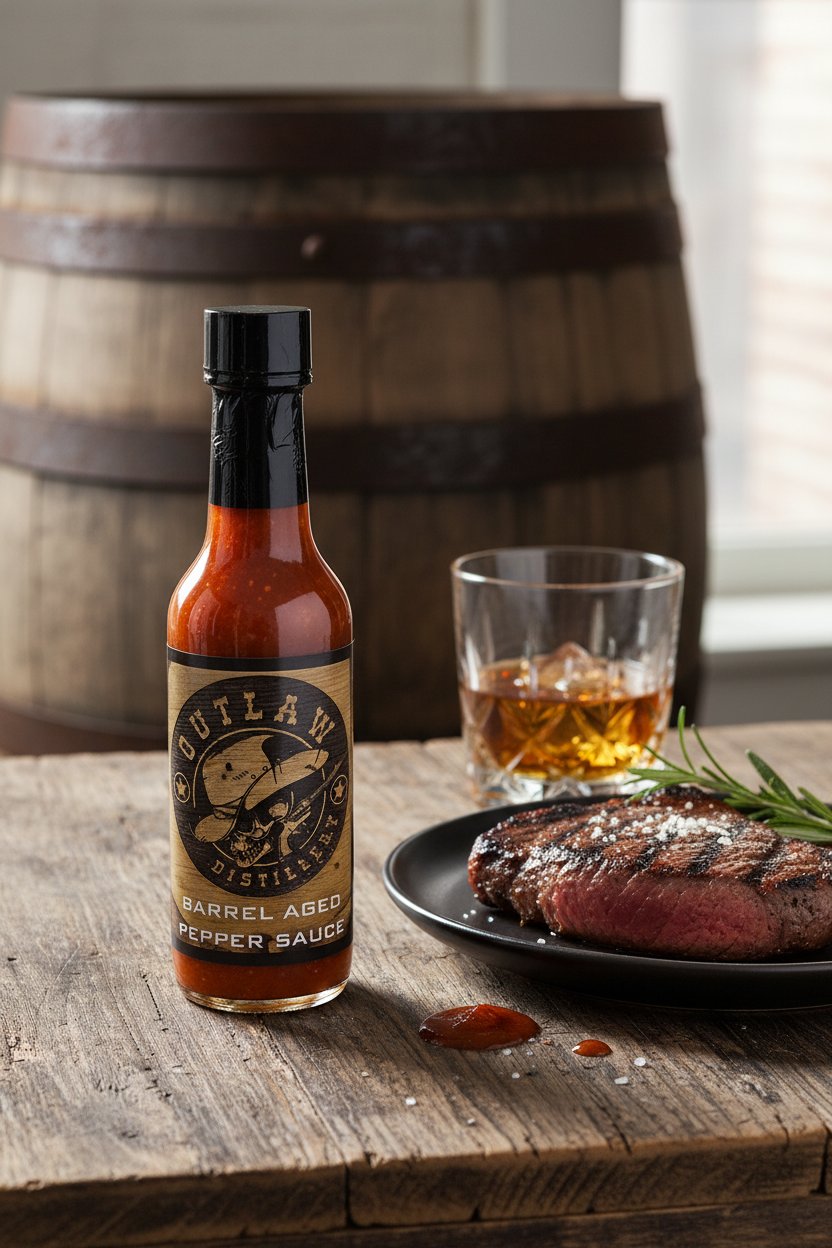 Barrel Aged Hot Sauce with Grilled Steak