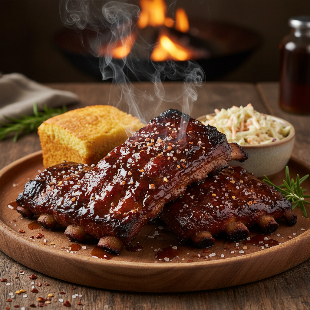 BBQ Ribs with Mesquite Smoked Salt