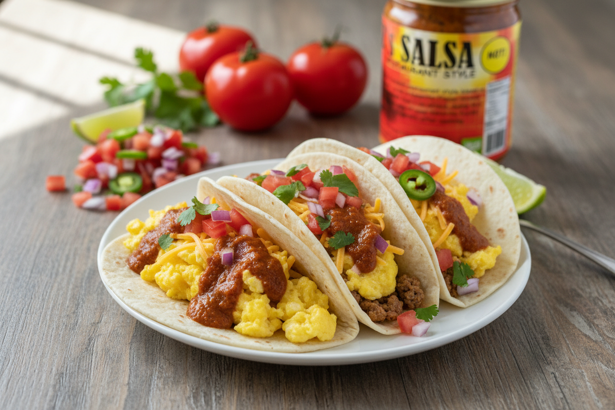 Breakfast Tacos with Salsa