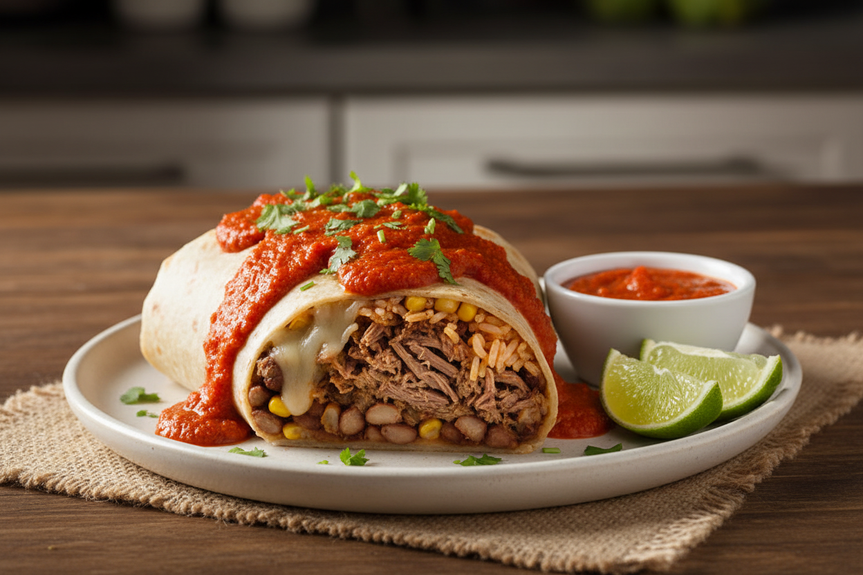 Burrito with reaper mash