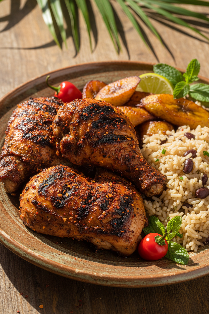 Caribbean Jerk Chicken with 7 Pot Brain Strain
