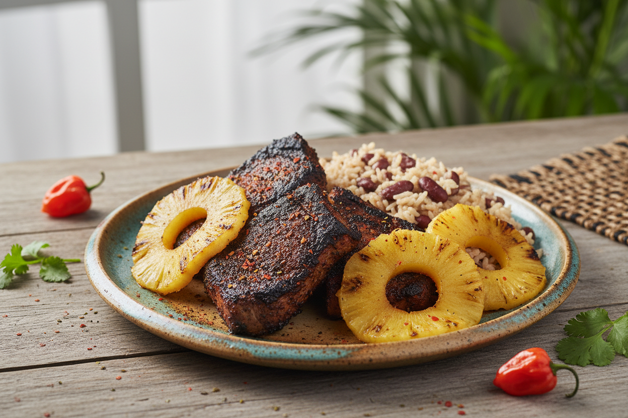 Caribbean Jerk Pork with Chocolate Habanero