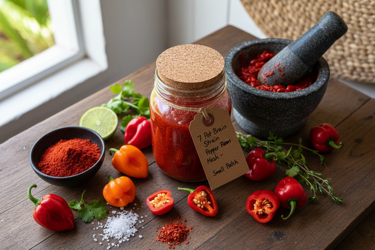 Caribbean Pepper Mash with 7 Pot Brain Strain