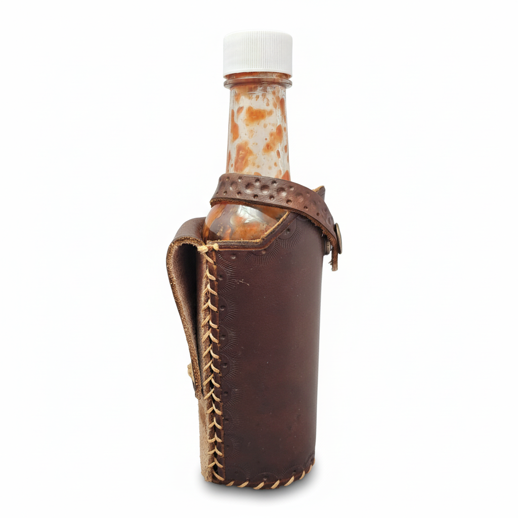 Dark Brown Leather Holster - White Background