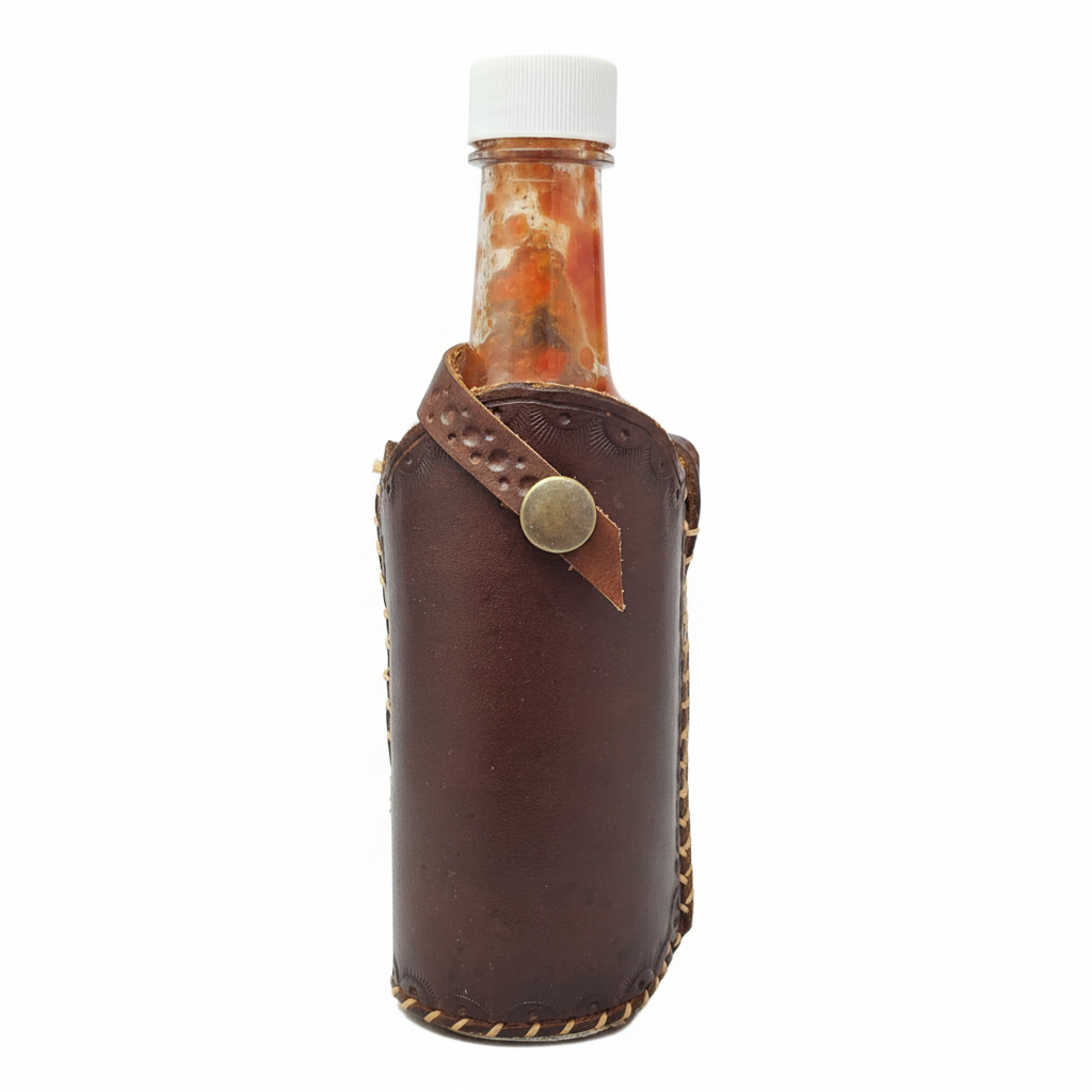 Dark Brown Leather Holster - White Background