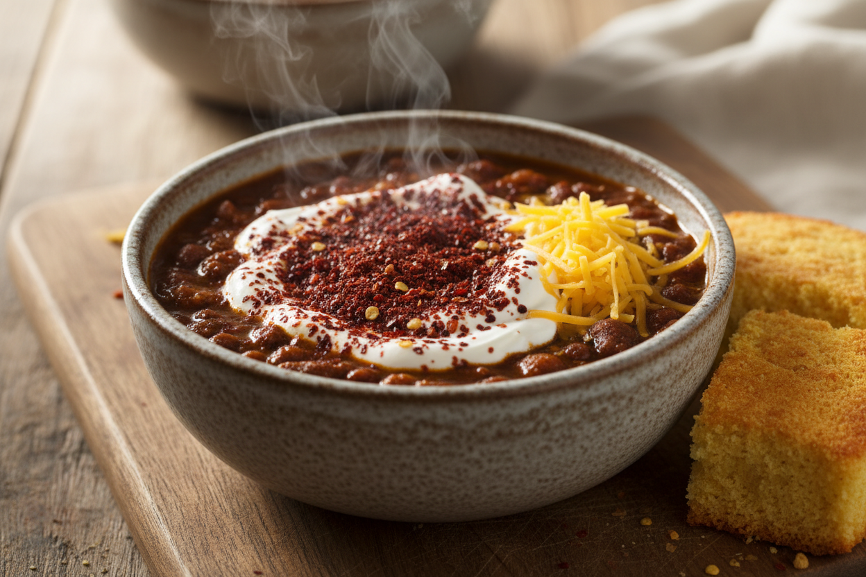 Extreme Beef Chili with Chocolate Bhutlah