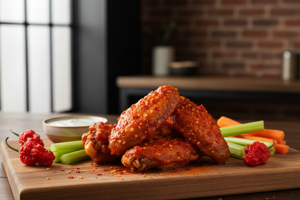 Extreme Spicy Wings with Carolina Reaper