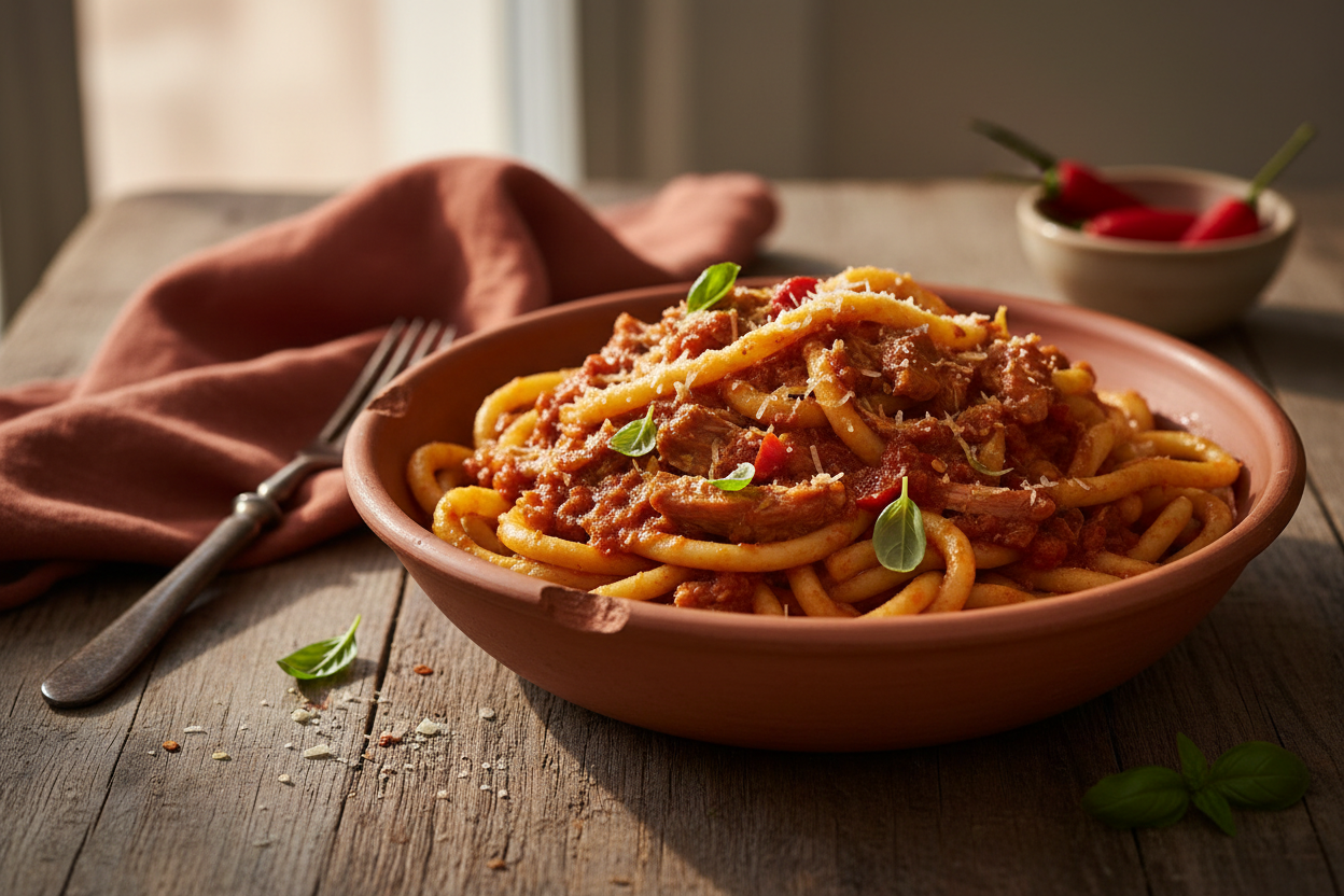 Fileja al Ragu