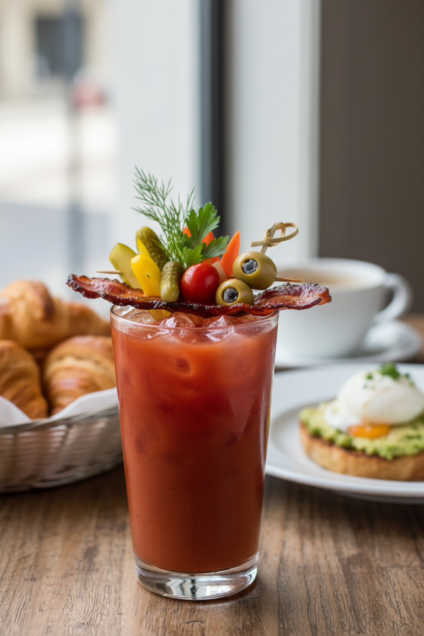 Gourmet Bloody Mary - Blue Cheese Olives, Bacon
