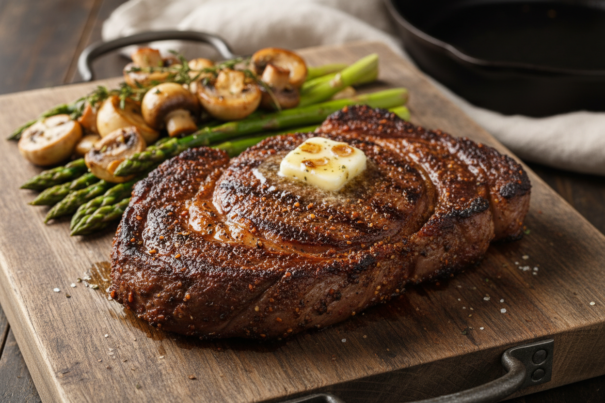 Grilled Ribeye Steak with Smoked Season All