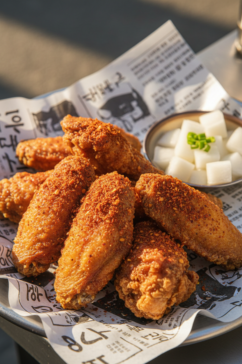 Korean Fried Chicken with Gochugaru