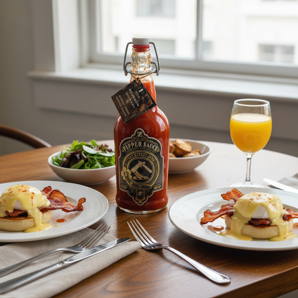 Large 16oz Flip-Top Bottle with Eggs Benedict