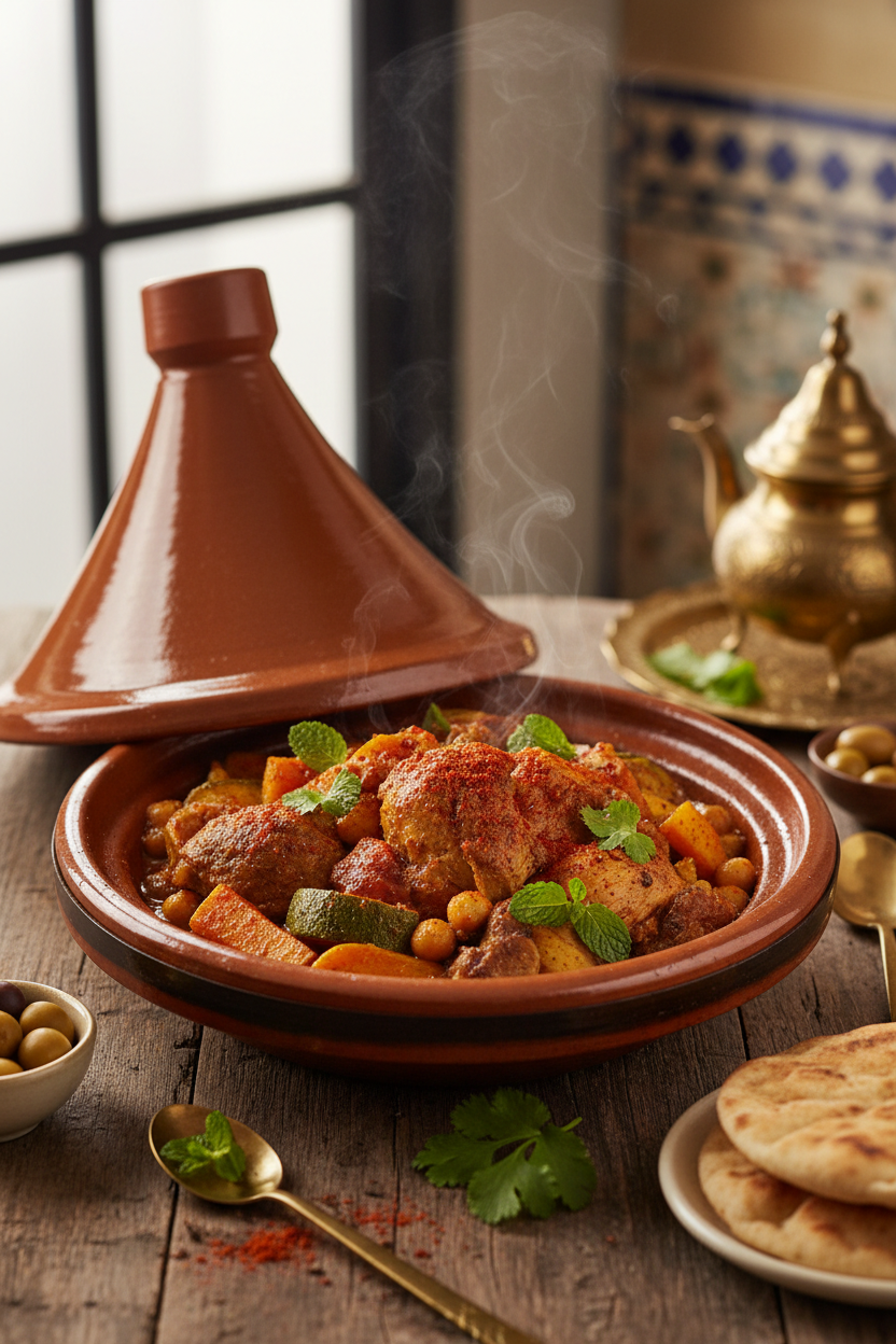 Moroccan Tagine with Red Harissa
