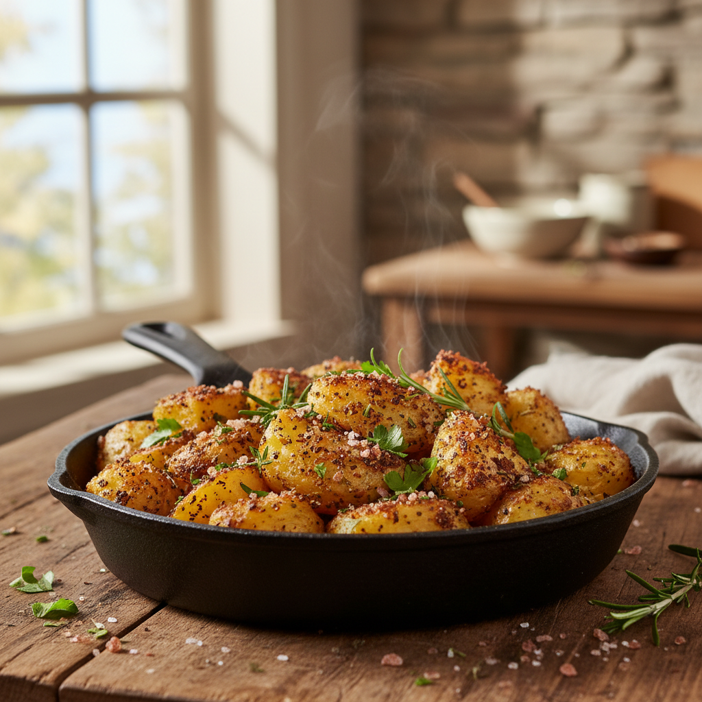 Roasted Potatoes with Mesquite Smoked Salt