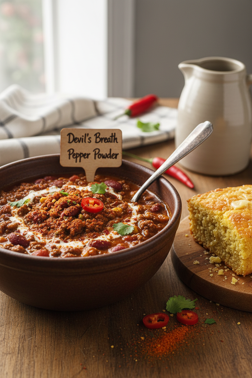 Spicy Chili with Devil's Breath