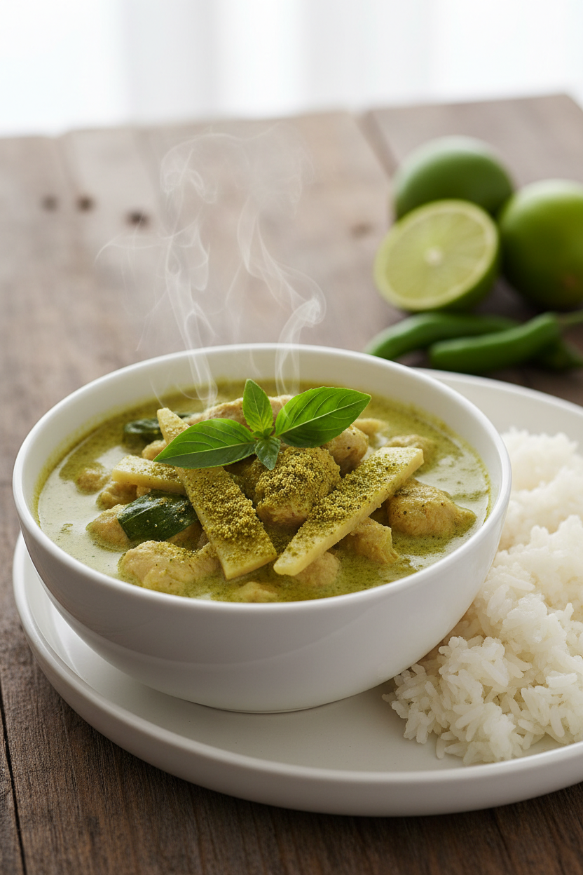 Spicy Green Curry with Ghost Pepper