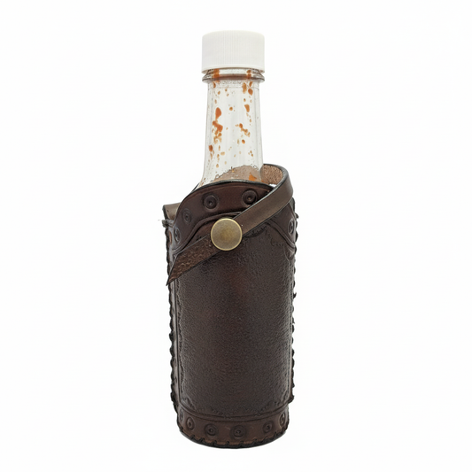 Textured Dark Brown Leather Holster - White Background