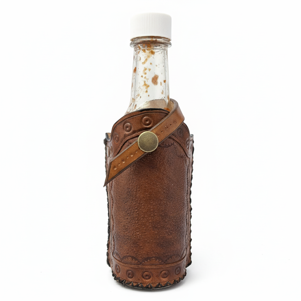 Textured Light Brown Leather Holster - White Background