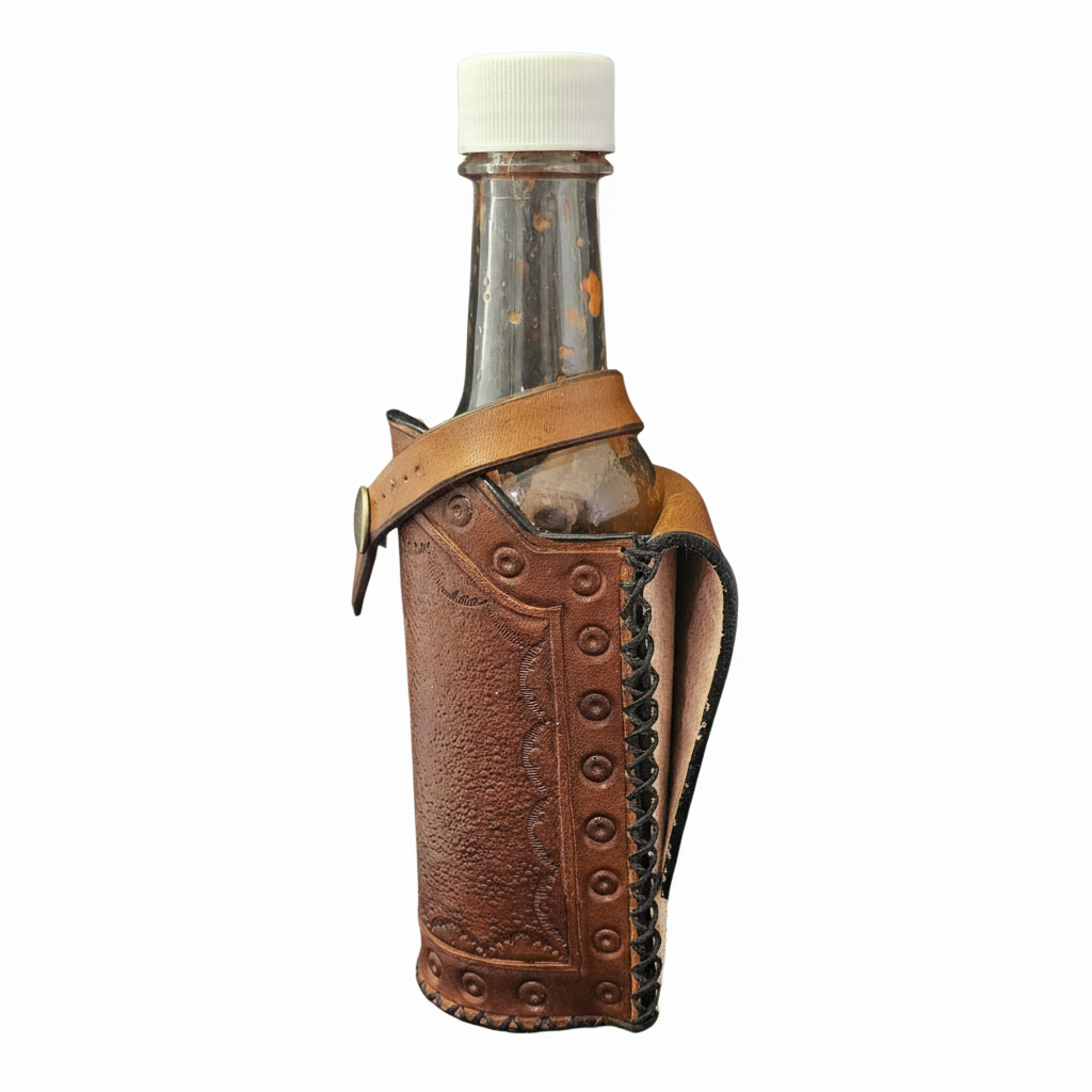 Textured Light Brown Leather Holster - White Background
