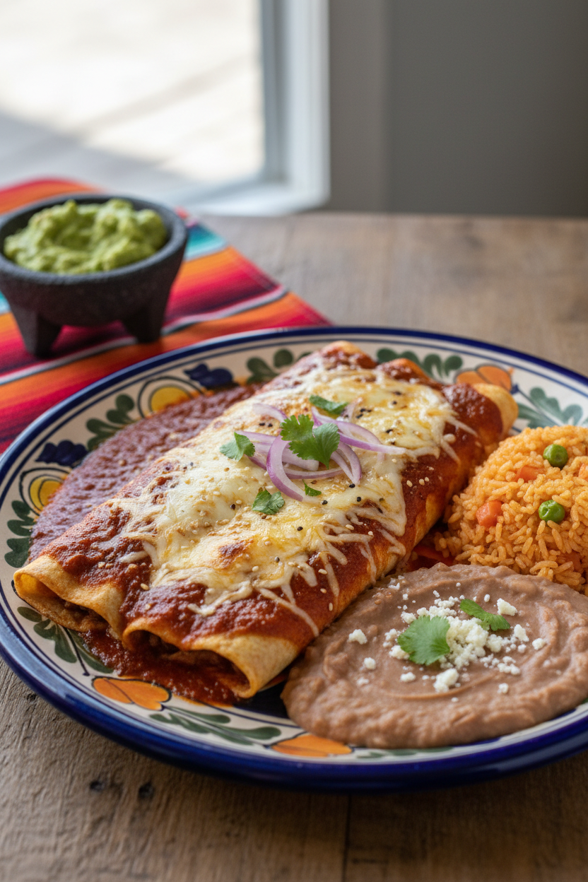 Traditional Enchiladas with Ancho Sauce