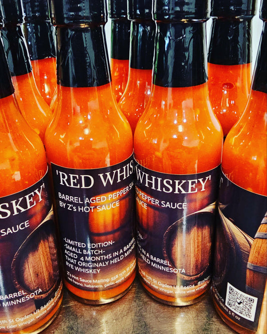 Rye Whiskey Barrel Aged Pepper Sauce.